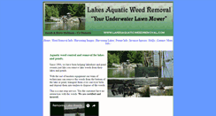 Desktop Screenshot of lakesaquaticweedremoval.com